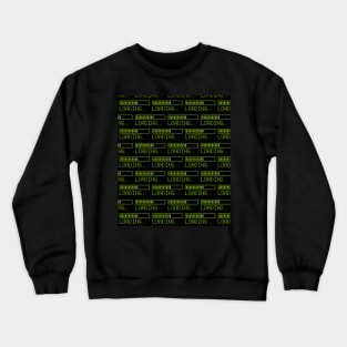 Loading Bar Pattern Green Crewneck Sweatshirt